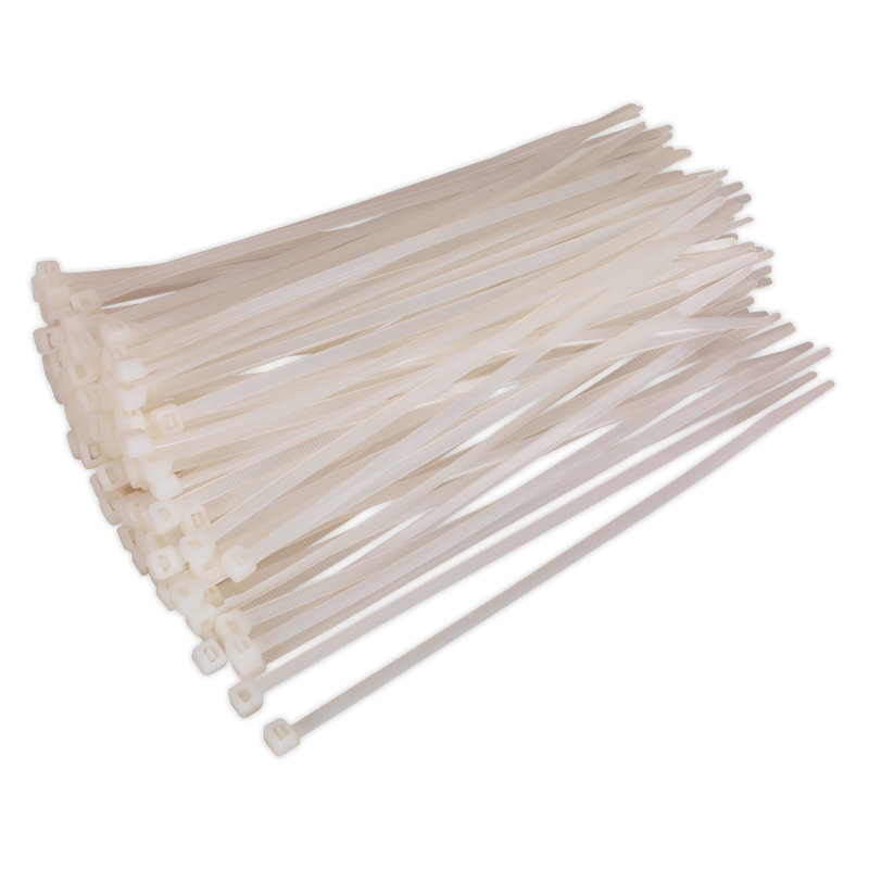 Sealey CT20048P100W 200 x 4.8mm White Cable Tie - Pack of 100