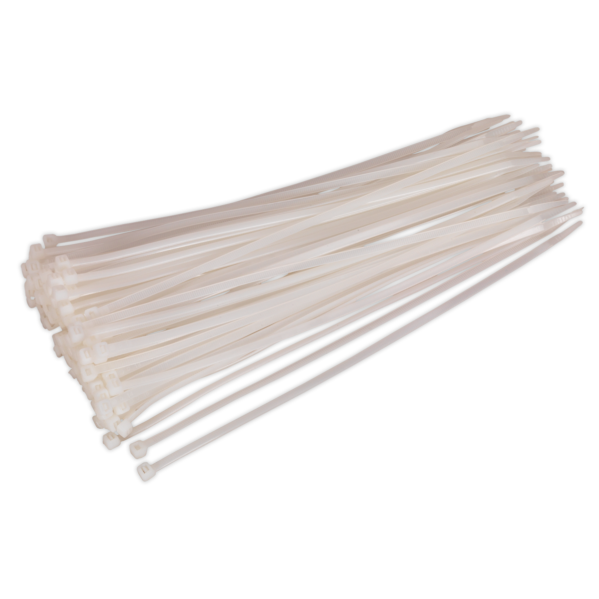 Sealey CT30048P100W 300 x 4.8mm White Cable Tie - Pack of 100