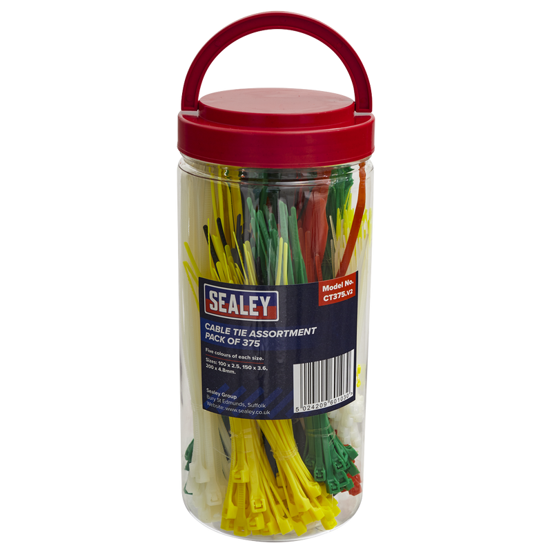 Sealey CT375 Cable Tie Assortment - Pack of 375