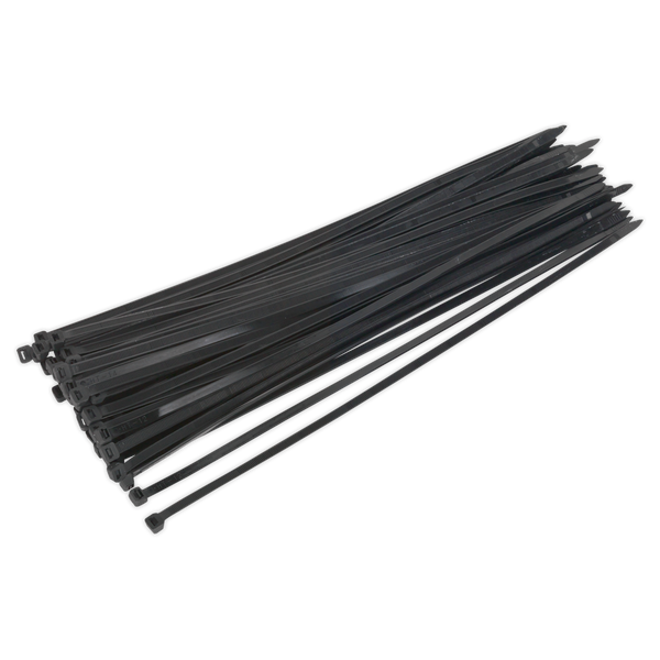 Sealey CT45076P50 450 x 7.6mm Black Cable Tie - Pack of 50