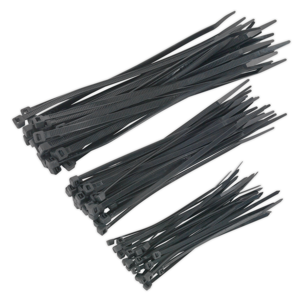 Sealey CT75B Cable Tie Assortment Black - Pack of 75