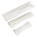 Sealey CT75W Cable Tie Assortment White - Pack of 75
