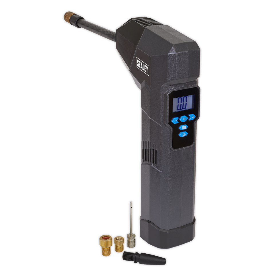 Sealey CTI120 Compact Rechargeable Tyre Inflator & Power Bank with Work Light