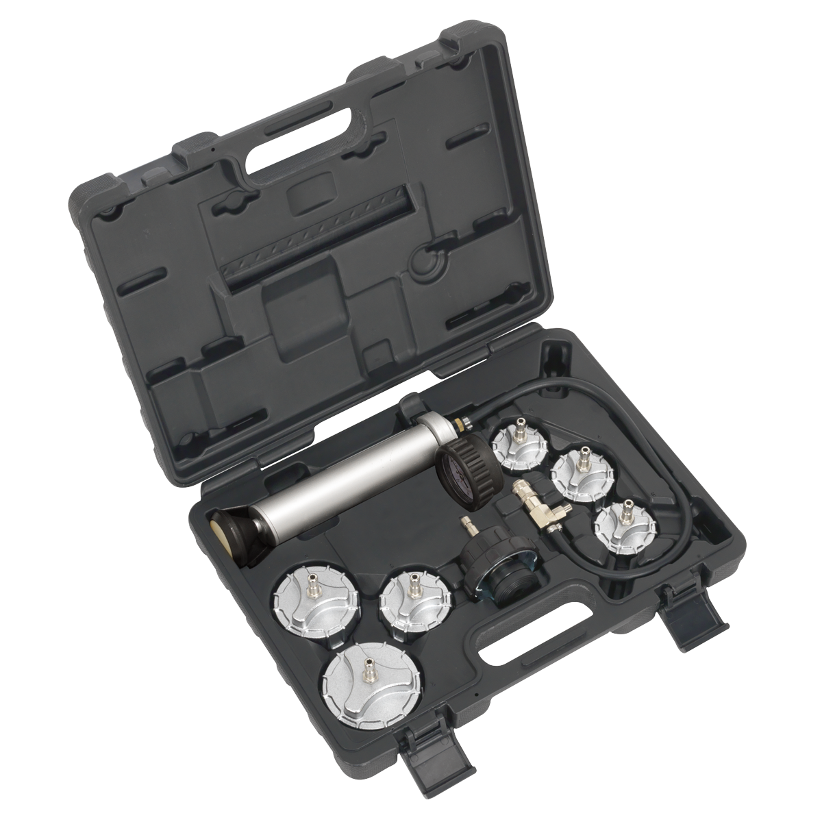 Sealey CV0011 7pc Cooling System Pressure Test Kit - Commercial