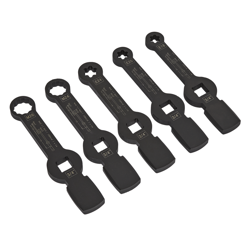 Sealey CV212 5pc Brake Caliper Slogging Wrench Set