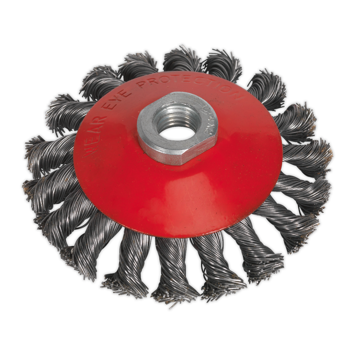 Sealey CWB100 100mm Conical Wire Brush M10 x 1.5mm