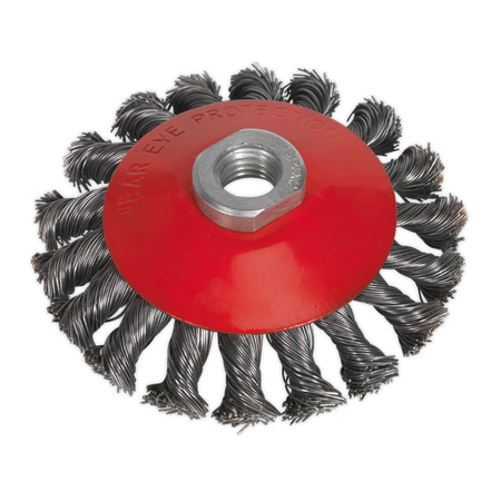 Sealey CWB100 100mm Conical Wire Brush M10 x 1.5mm