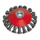Sealey CWB100 100mm Conical Wire Brush M10 x 1.5mm