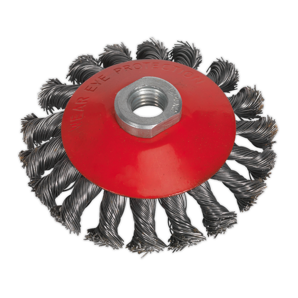 Sealey CWB100 100mm Conical Wire Brush M10 x 1.5mm
