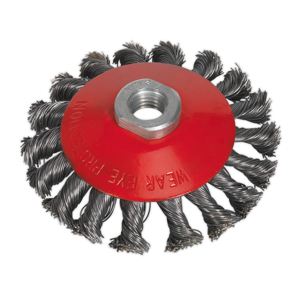 Sealey CWB101 100mm Conical Wire Brush M14 x 2mm