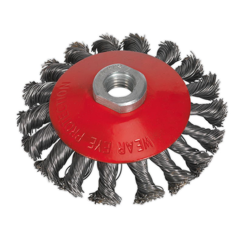 Sealey CWB101 100mm Conical Wire Brush M14 x 2mm