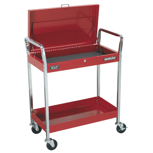 Sealey CX104 2-Level Heavy-Duty Trolley with Lockable Top