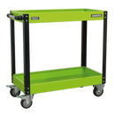 Sealey CX109HV 2-Level Heavy-Duty Workshop Trolley - Hi-Vis Green