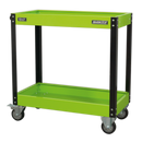Sealey CX109HV 2-Level Heavy-Duty Workshop Trolley - Hi-Vis Green