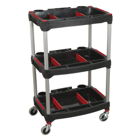 Sealey CX313 3-Level Composite Workshop Trolley with Parts Storage