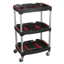Sealey CX313 3-Level Composite Workshop Trolley with Parts Storage