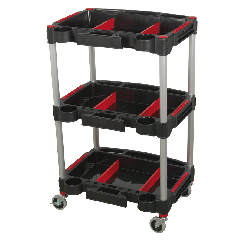 Sealey CX313 3-Level Composite Workshop Trolley with Parts Storage