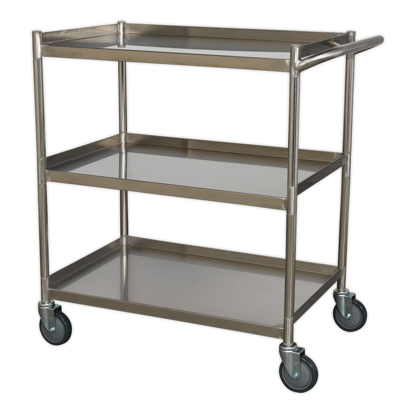 Sealey CX410SS 3-Level Stainless Steel Workshop Trolley