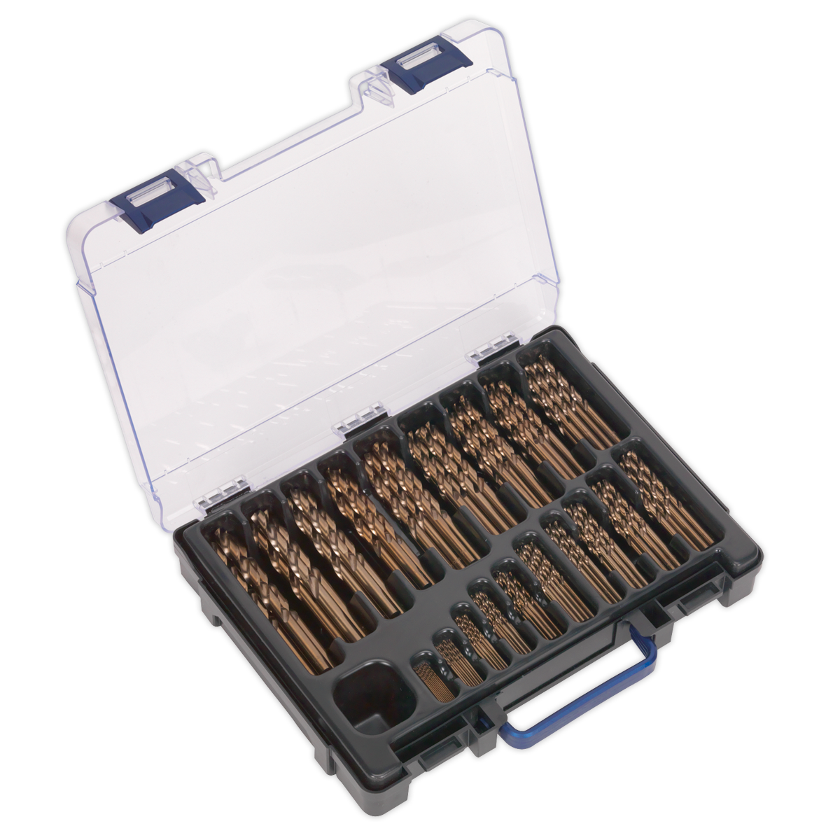 Sealey DBS170CB 170pc HSS Cobalt Fully Ground Drill Bit Assortment 1-10mm
