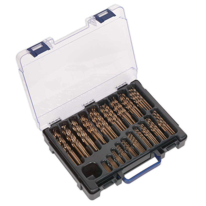 Sealey DBS170CB 170pc HSS Cobalt Fully Ground Drill Bit Assortment 1-10mm
