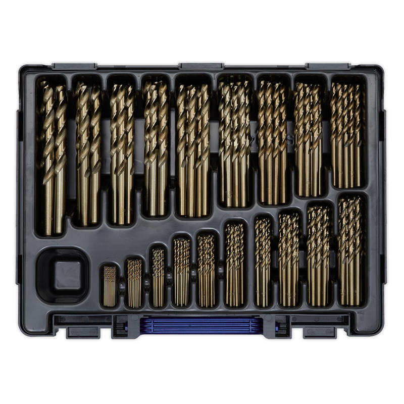Sealey DBS170CB 170pc HSS Cobalt Fully Ground Drill Bit Assortment 1-10mm