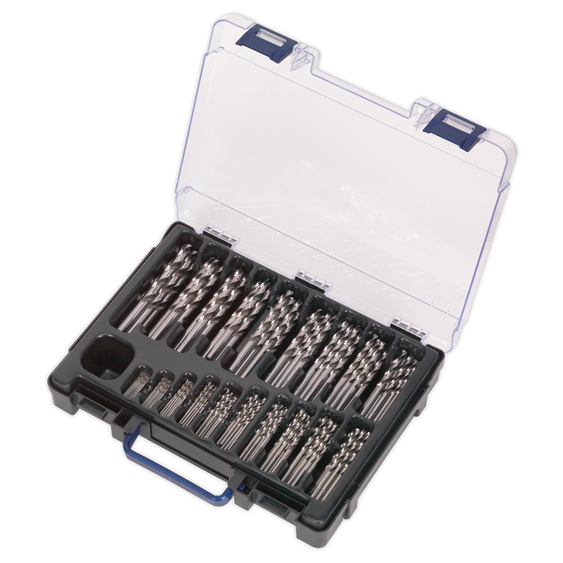 Sealey DBS170FG 170pc HSS Fully Ground Drill Bit Assortment 1-10mm