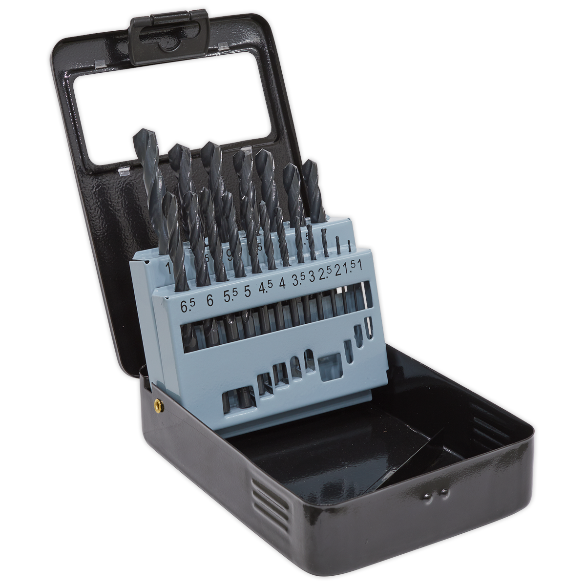 Sealey DBS19RF 19pc HSS Roll Forged Drill Bit Set 1-10mm