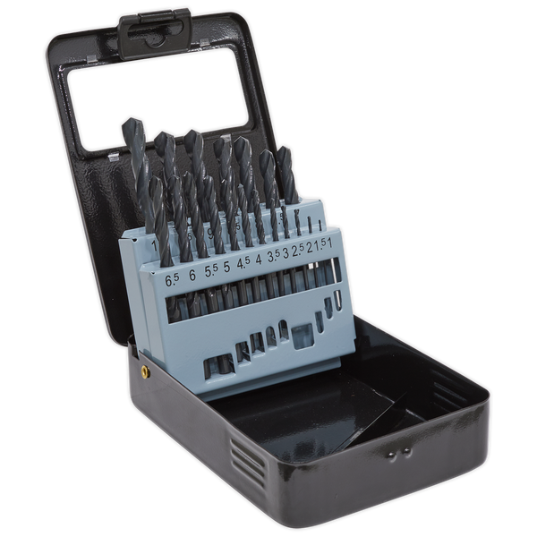 Sealey DBS19RF 19pc HSS Roll Forged Drill Bit Set 1-10mm