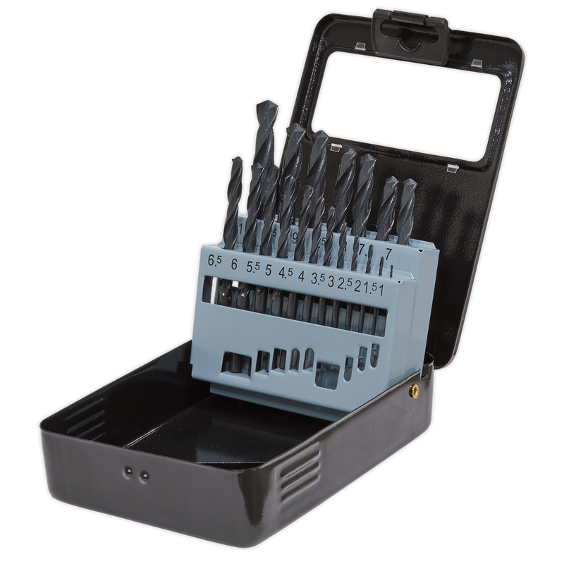 Sealey DBS19RF 19pc HSS Roll Forged Drill Bit Set 1-10mm