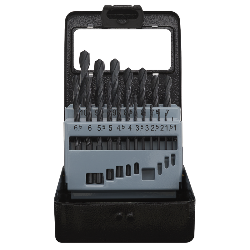 Sealey DBS19RF 19pc HSS Roll Forged Drill Bit Set 1-10mm