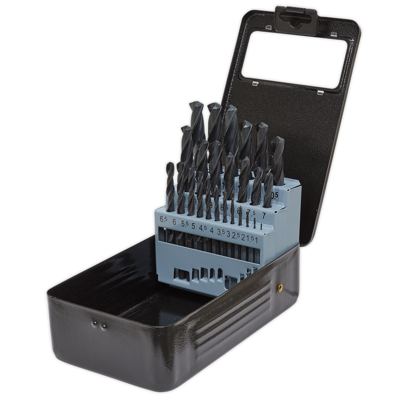 Sealey DBS25RF 25pc HSS Roll Forged Drill Bit Set 1-13mm