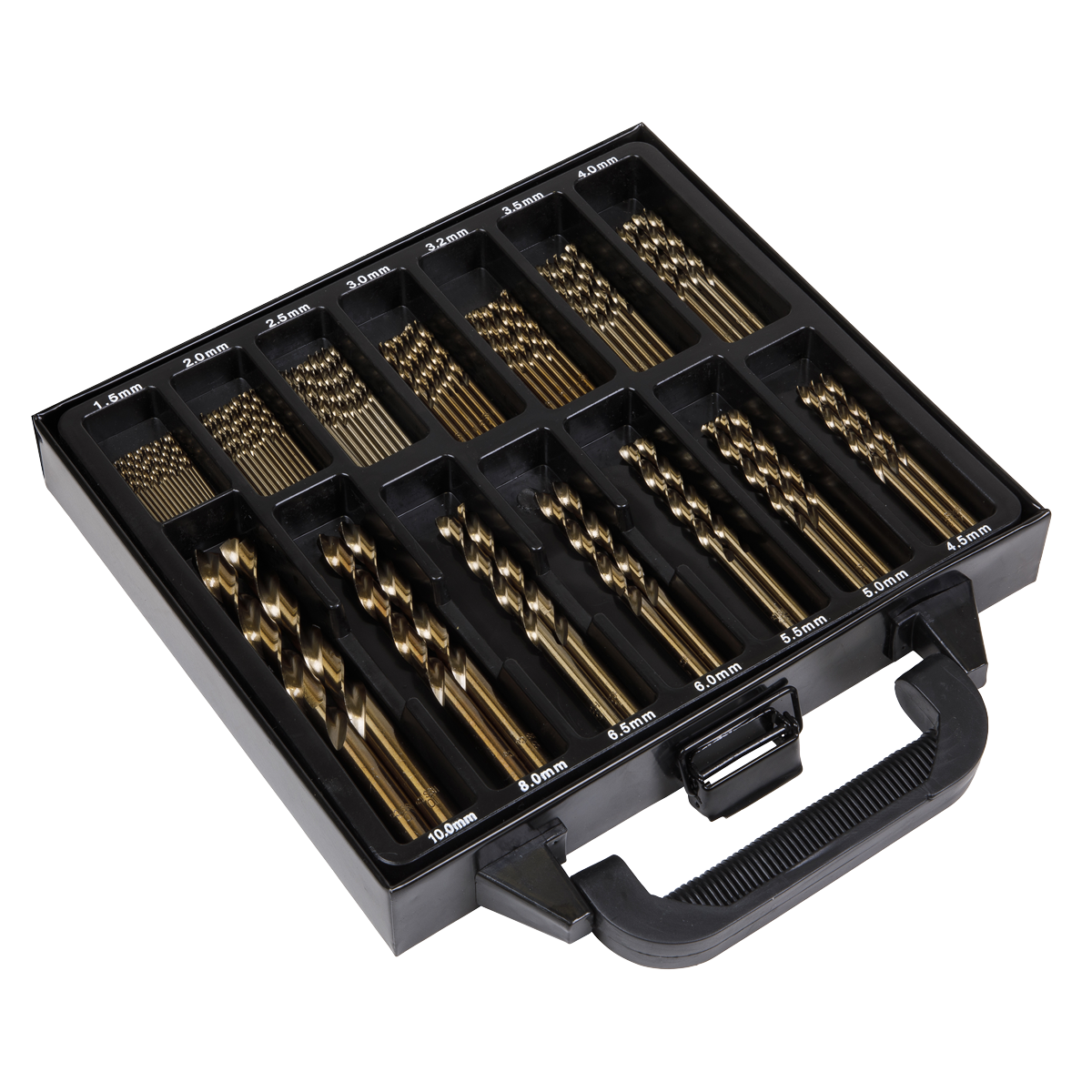 Sealey DBS99CB 99pc HSS Cobalt Fully Ground Drill Bit Set