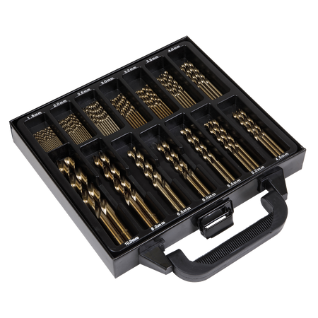 Sealey DBS99CB 99pc HSS Cobalt Fully Ground Drill Bit Set
