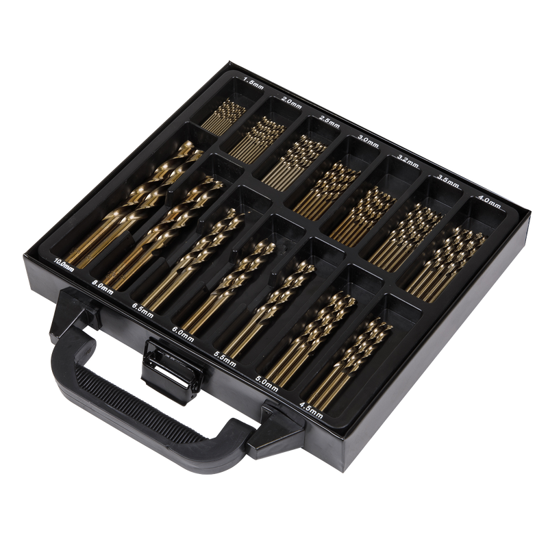 Sealey DBS99CB 99pc HSS Cobalt Fully Ground Drill Bit Set