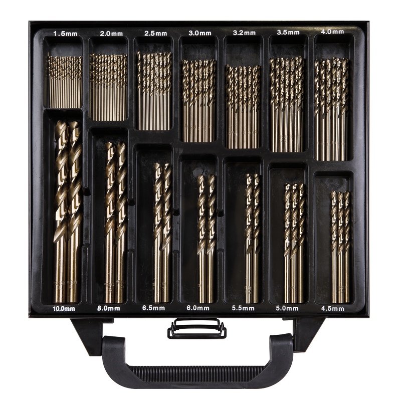 Sealey DBS99CB 99pc HSS Cobalt Fully Ground Drill Bit Set