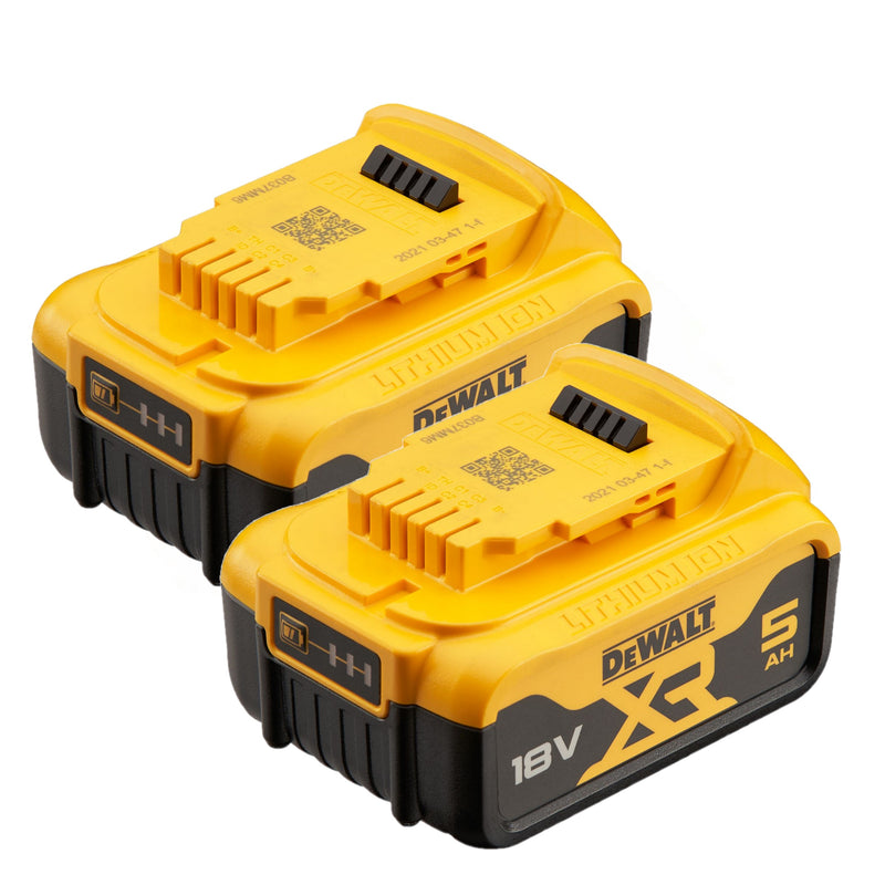 DeWalt DCB184 18V 5Ah XR Li-Ion Battery Twin Pack