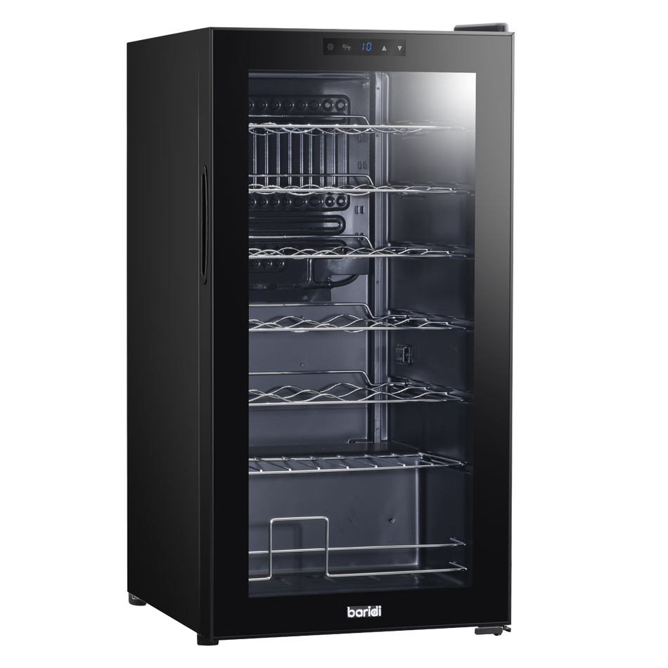 Baridi DH10  28 Bottle Wine Fridge with Digital Touchscreen Controls & LED Light, Black - DH10