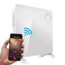 Baridi DH136 , Electric Glass Panel Heater, 1000W, Wi-Fi Enabled, White - DH136