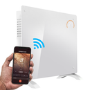 Baridi DH138  Electric Glass Panel Heater, 1500W, Thermostat Controlled 24Hr 7 Day Timer, Wi-Fi Enabled, Remote Control, White - DH138