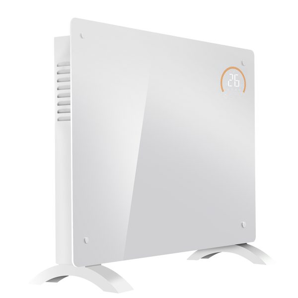 Baridi DH138  Electric Glass Panel Heater, 1500W, Thermostat Controlled 24Hr 7 Day Timer, Wi-Fi Enabled, Remote Control, White - DH138