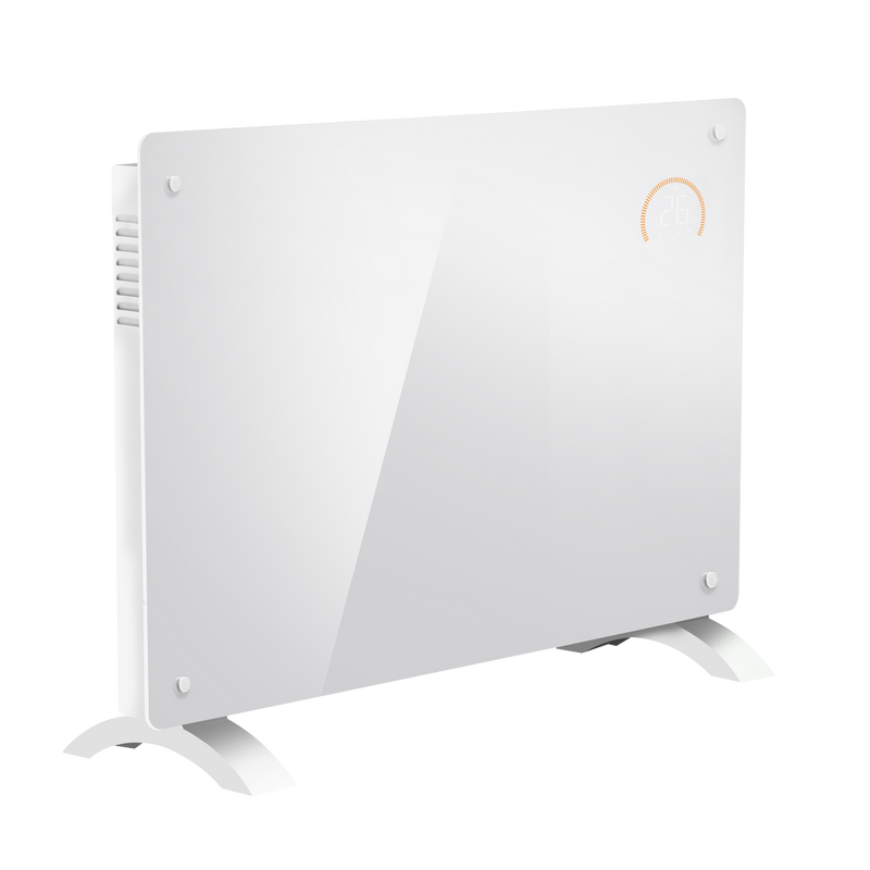 Baridi DH138  Electric Glass Panel Heater, 1500W, Thermostat Controlled 24Hr 7 Day Timer, Wi-Fi Enabled, Remote Control, White - DH138