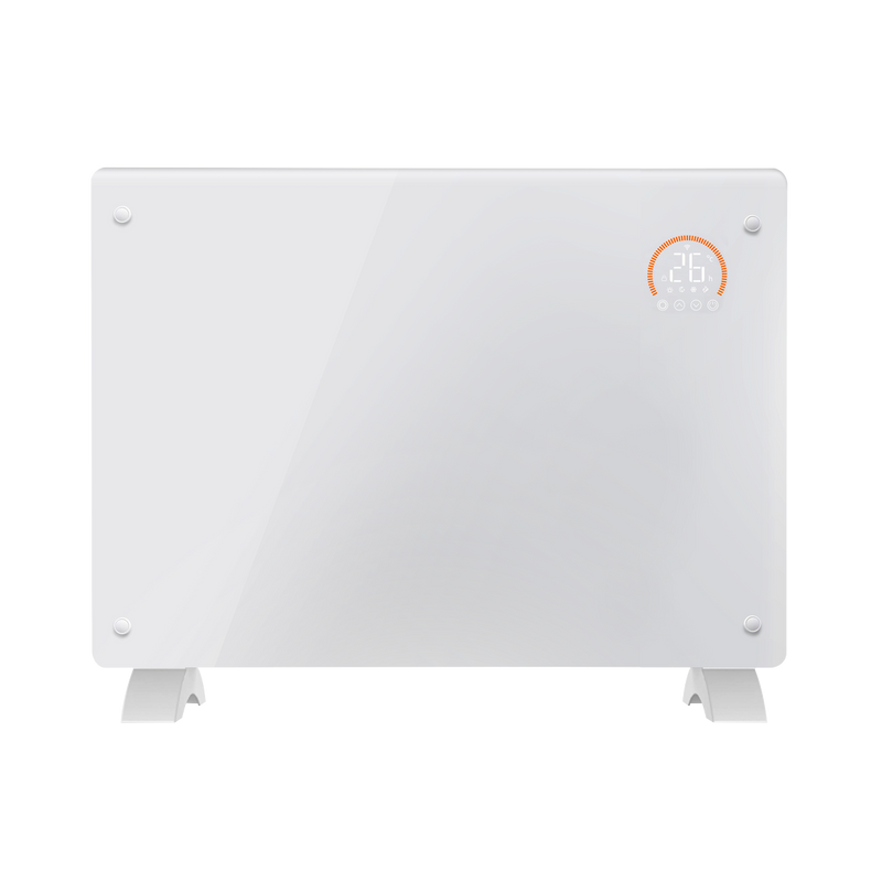 Baridi DH138  Electric Glass Panel Heater, 1500W, Thermostat Controlled 24Hr 7 Day Timer, Wi-Fi Enabled, Remote Control, White - DH138