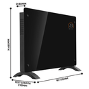 Baridi DH139  Electric Glass Panel Heater, 2000W, Thermostat Controlled Radiator with 24Hr 7 Day Timer, Wi-Fi Enabled, Remote Control, Black - DH139