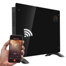 Baridi DH139  Electric Glass Panel Heater, 2000W, Thermostat Controlled Radiator with 24Hr 7 Day Timer, Wi-Fi Enabled, Remote Control, Black - DH139