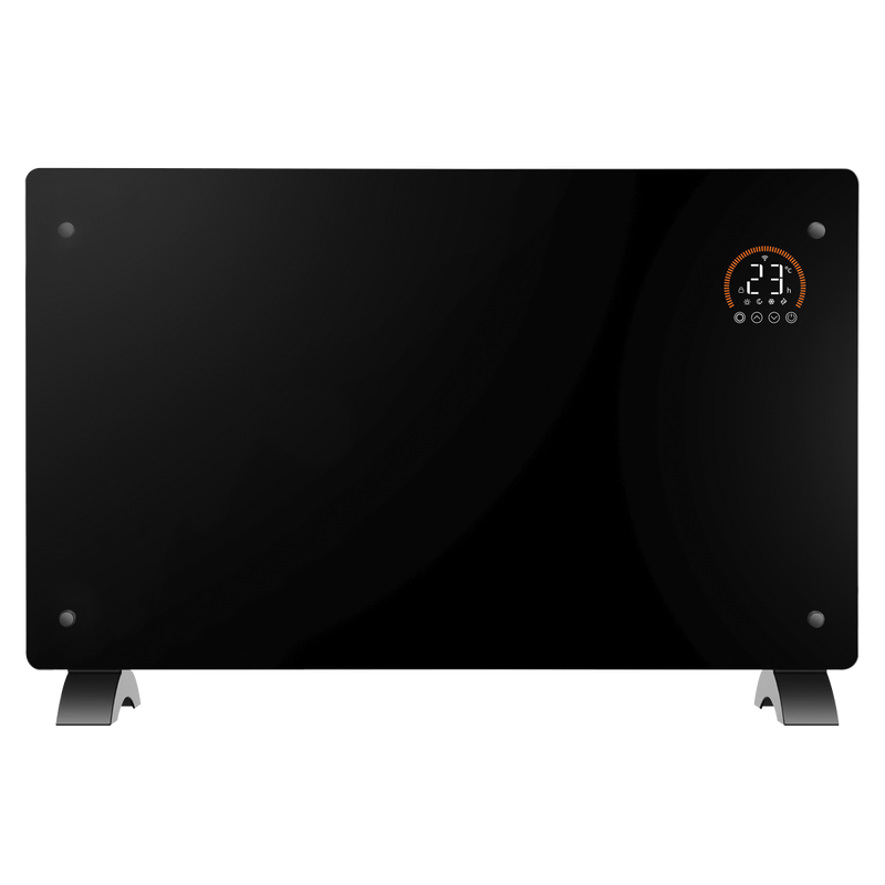 Baridi DH139  Electric Glass Panel Heater, 2000W, Thermostat Controlled Radiator with 24Hr 7 Day Timer, Wi-Fi Enabled, Remote Control, Black - DH139