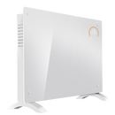 Baridi DH140  Electric Glass Panel Heater, 2000W, Thermostat Controlled 24Hr 7 Day Timer, Wi-Fi Enabled, Remote Control, White - DH140