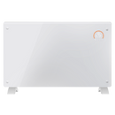 Baridi DH140  Electric Glass Panel Heater, 2000W, Thermostat Controlled 24Hr 7 Day Timer, Wi-Fi Enabled, Remote Control, White - DH140