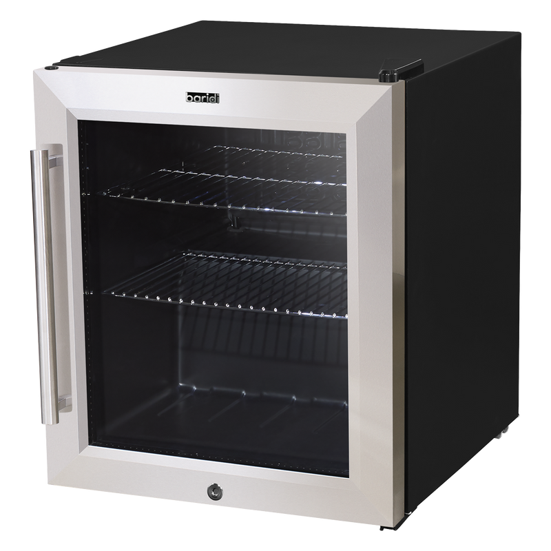 Baridi DH75  50L Tabletop Drinks Fridge, Mini Beer Cooler, Glass Door, Stainless Steel