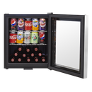 Baridi DH75  50L Tabletop Drinks Fridge, Mini Beer Cooler, Glass Door, Stainless Steel