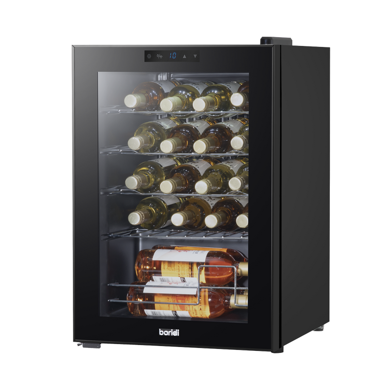Baridi DH8  Wine Cooler/Fridge, Digital Touchscreen Controls, LED Light, 20 Bottle - Black